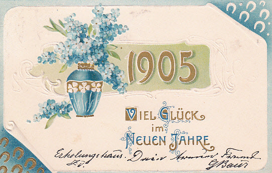 Jahreszahlen Neujahrswunsch 1905