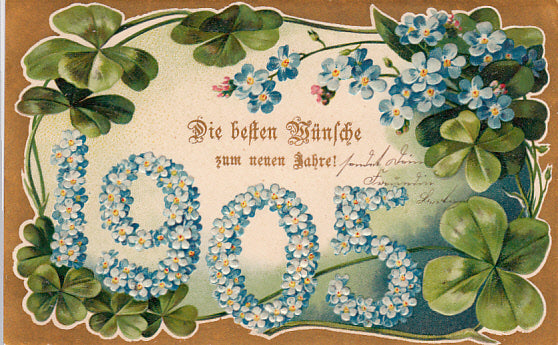 Jahreszahlen Neujahrswunsch 1905