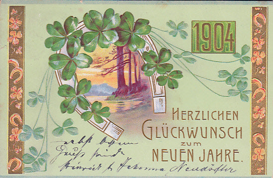 Jahreszahlen Neujahrswunsch 1904