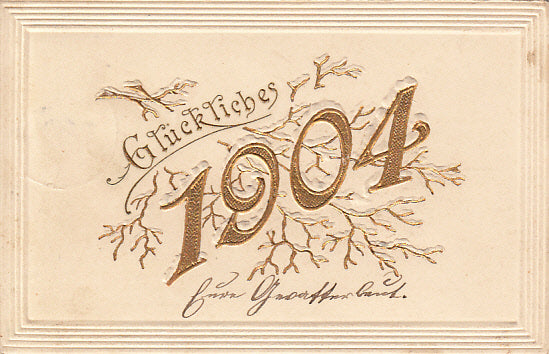 Jahreszahlen Neujahrswunsch 1904