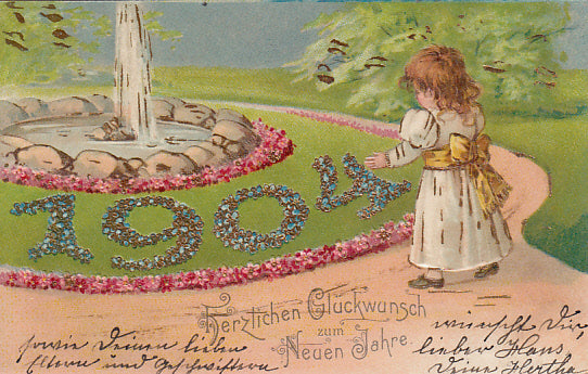 Jahreszahlen Neujahrswunsch 1904