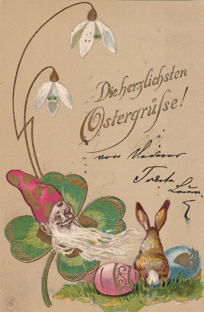 Die herzlichsten Ostergrüße Zwerg Hase