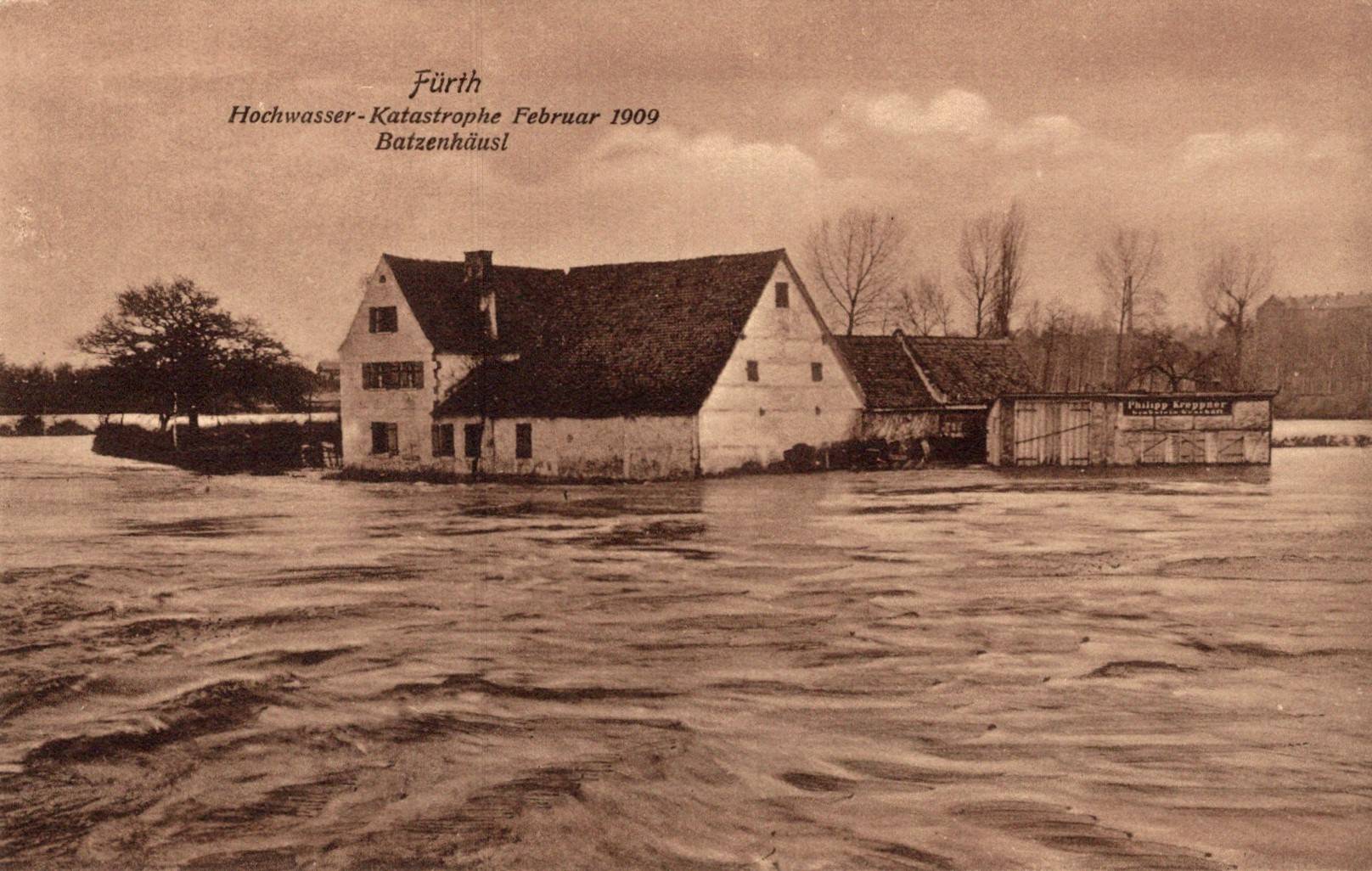 Fürth PLZ 8510 Hochwasser Ak