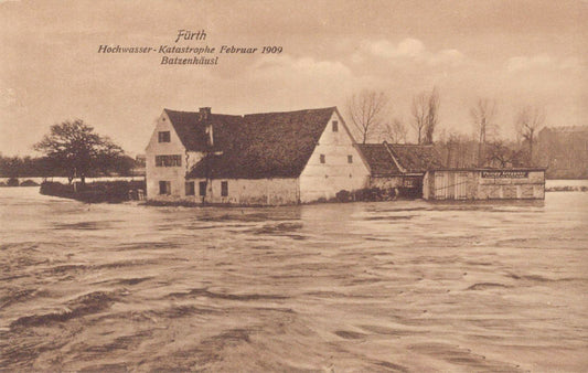Fürth PLZ 8510 Hochwasser Ak