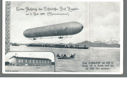 Zeppelin Graf Zeppelin Erstflug 1900 – Sonderstempel Vaduz 1938